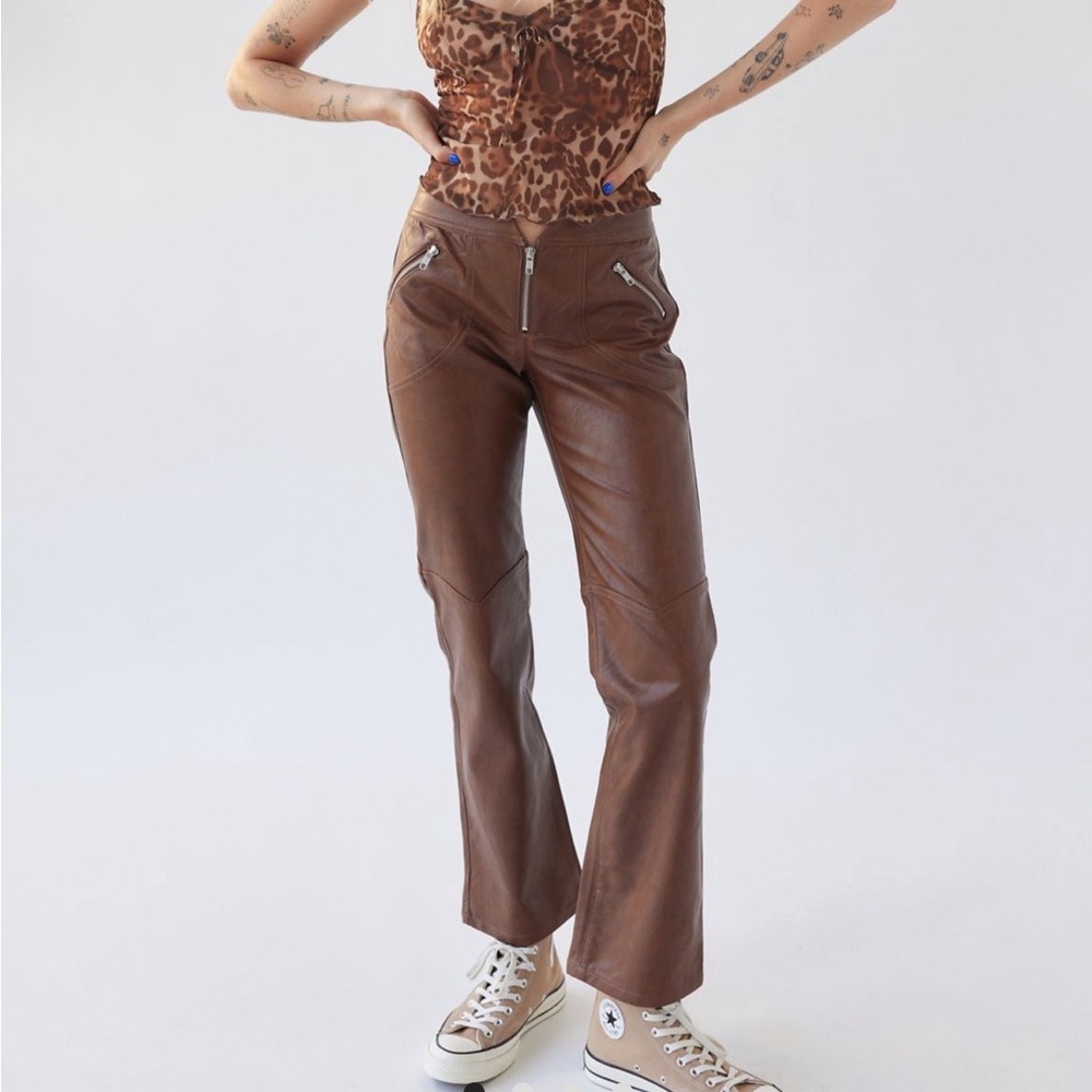 COPY - Brand New UO leather V front pant